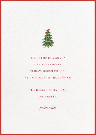 Mini Christmas Tree - Party Invitation by Sugar Paper