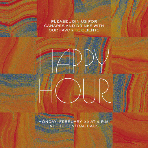 Swirling Hues - Happy Hour Invitation by Few & Fahr Studio