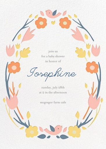 Ring Around the Daisy - Baby Shower Invitation by Little Cube