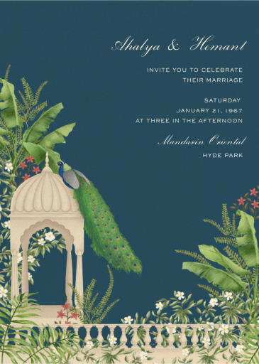 Peacock Paradise - Invitation by Sketch Design Studio