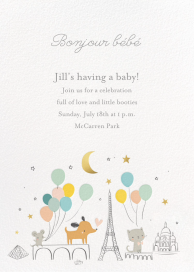 Bonjour Paris - Baby Shower Invitation by Little Cube