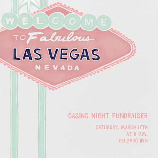 Vegas Welcome - Fundraiser Invitation by Paperless Post