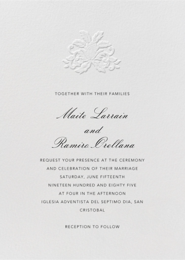 Leaf Lace II - Valentine's Day Invitation by Oscar de la Renta