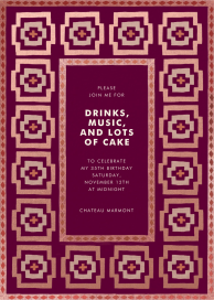 Geometric Patterned Border - Birthday Invitation by Jungalow