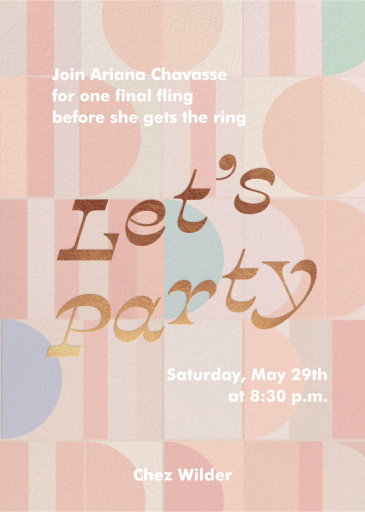 Mod in Peach - Bridal Shower Invitation by Gold Rush Paper