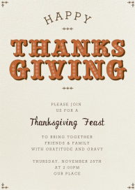 Happy Thanksgiving Type by Paperless Post