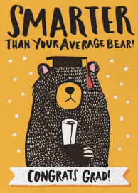 Average Bear - Graduation Card by Hello!Lucky