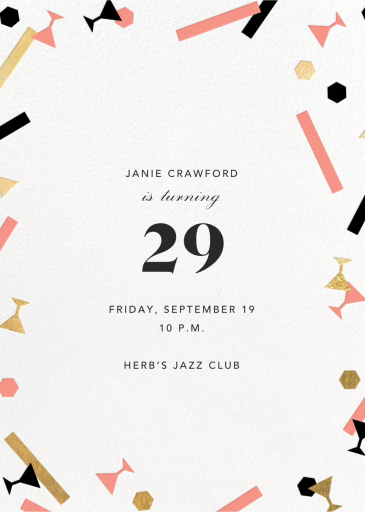 Confettitini - Spring Party Invitation by Paperless Post