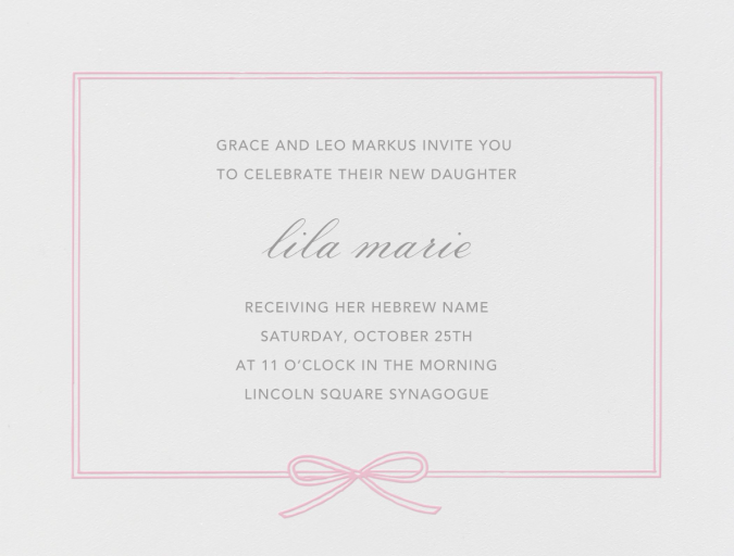 Amande - Bris/Baby Naming Invitation by Paperless Post