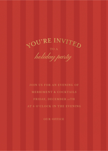 Merry Stripes - Corporate Holiday Party Invitation by Sugar Paper
