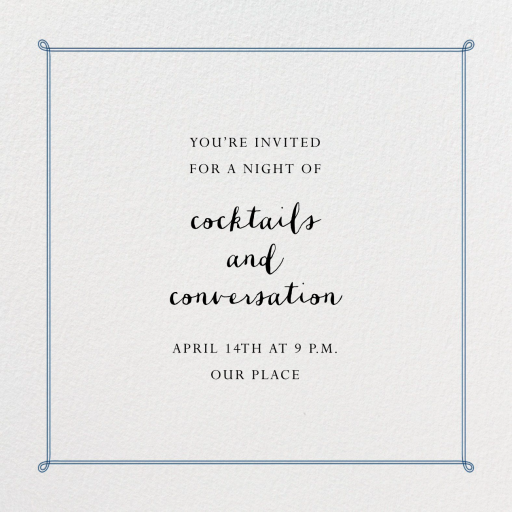 Double Loop Frame - Party Invitation by Paperless Post