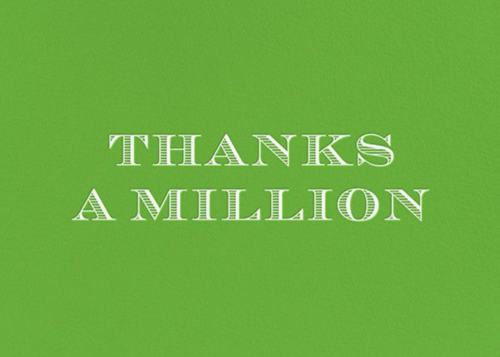 Thanks a Million - Business Greeting Card by kate spade new york
