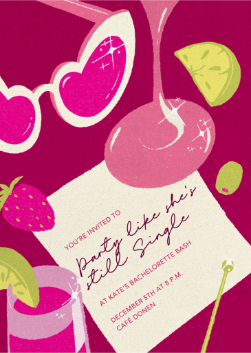 Heart Sunnies - Bachelorette Party Invitation by Paperless Post