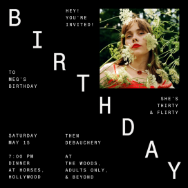 Don’t Be Square - Birthday Invitation by Goods Gang