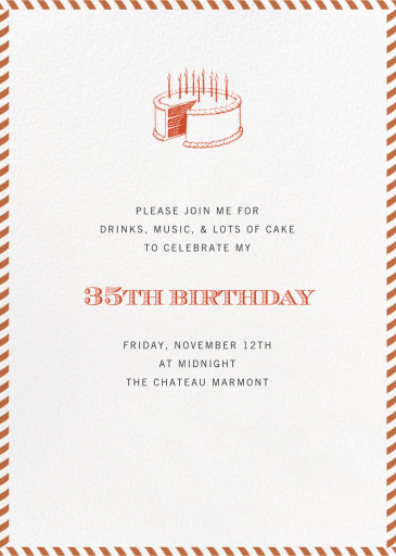 Stripe Border - Birthday Invitation by Paperless Post