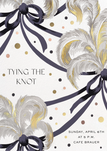 Fleur de Plume - Bridal Shower Invitation by Schumacher