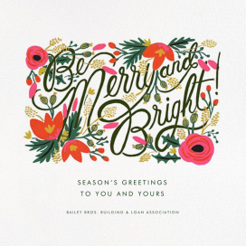Merry, Bright, and Blooming - Business Holiday Card by Rifle Paper Co.