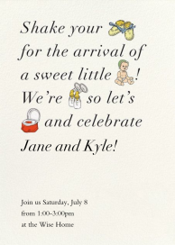 Shake Your Booties - Sip and See Invitation by Cheree Berry Paper & Design