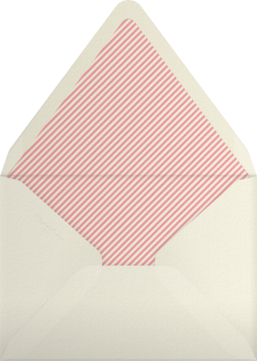 Pink Cherry Cake Illustration Invitation Envelope