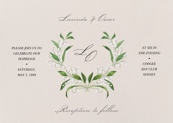 Little Lilies - Invitation by  Monique Lhuillier