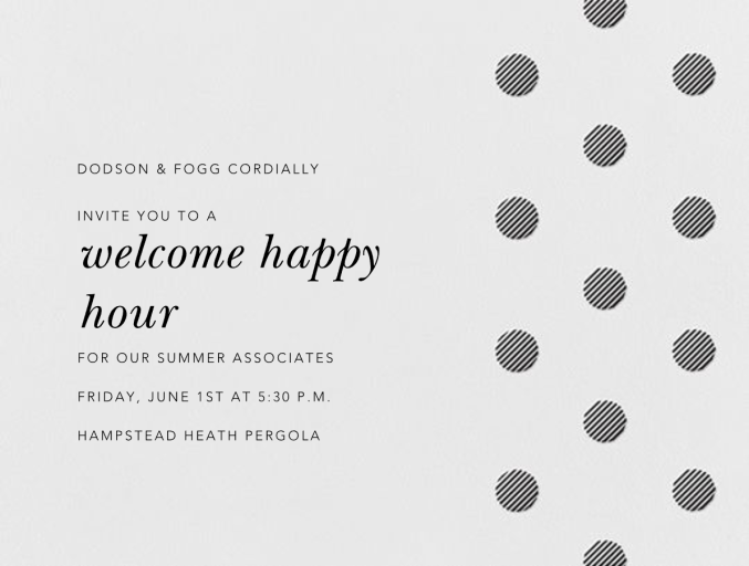 Polka Dot (Horizontal) - Corporate Reception Invitation by Oscar de la Renta