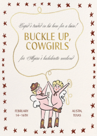 Buckle Up Cowgirls - Bridal Shower Invitation by Tamborine Press