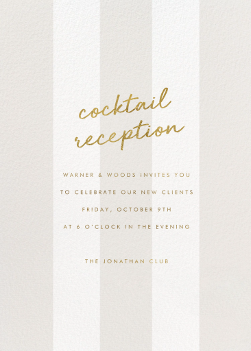 Minimalist Stripe Invitation