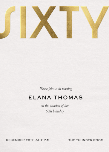 Golden Age - Birthday Invitation by Paperless Post