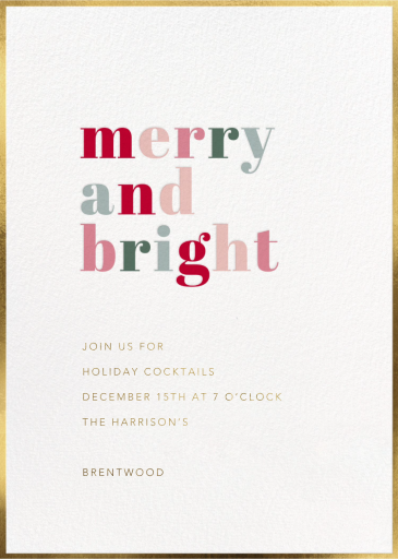Candy Colors - Holiday Party Invitation by Sugar Paper