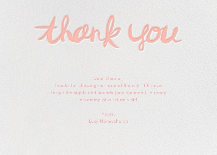 Brushed Thank You - Thank You Card by Linda and Harriett