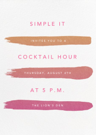Gradient Brush Strokes - Cocktail Party Invitation by Paperless Post
