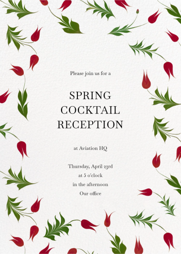 Lush Tulips - Spring Party Invitation by Oscar de la Renta