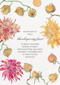 Harvest Bloom - Thanksgiving Invitation by Happy Menocal