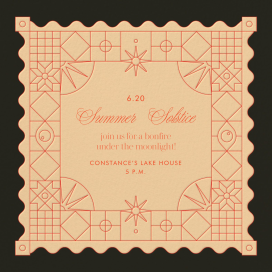 Solstice Tile - Summer Party Invitation by Rubinski Works