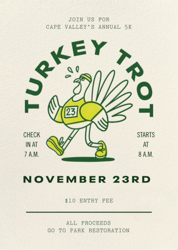 Turkey Trot - Get-Together Invitation by Paperless Post