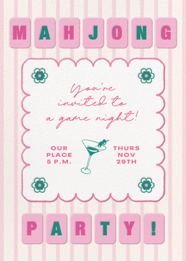 Mahjong Night - Galentine's Day Invitation by Paperless Post