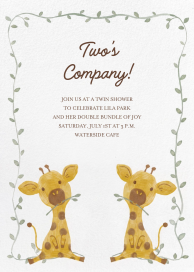 Giraffe Calf - Baby Shower Invitation by Paperless Post