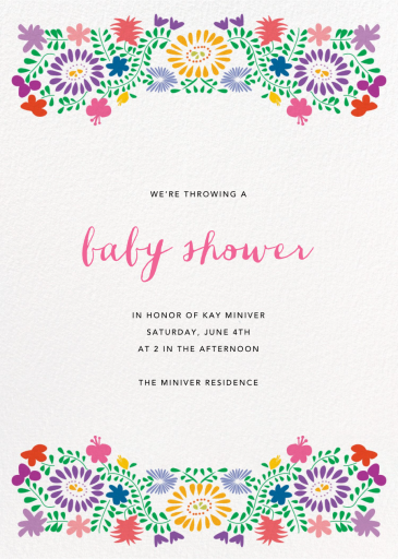 Oaxacan Flowers - Baby Shower Invitation by Paperless Post