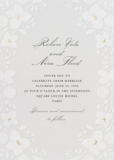 Pristine Petals - Wedding Invitation by Paperless Post