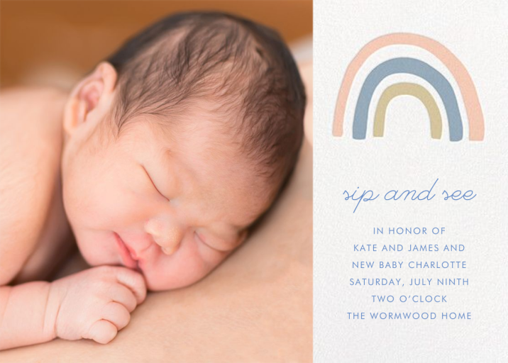 Simple Rainbow - Celebration Invitation by Sugar Paper