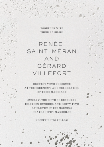 Splatter Cloth II - Wedding Invitation by Paperless Post