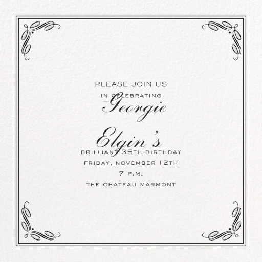 Regency Square - Birthday Invitation by Paperless Post