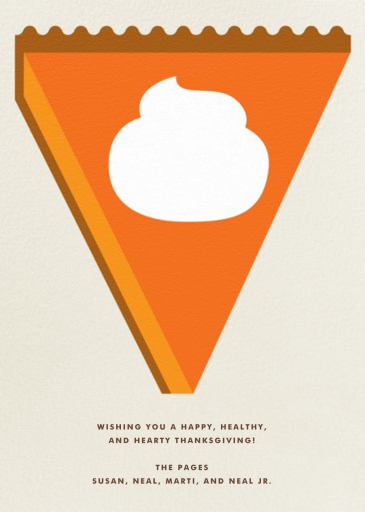 Pumpkin Pie - Greeting Card by The Indigo Bunting