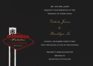 Vegas Welcome Horizontal - Save the Date by Paperless Post