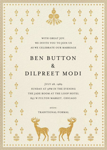 Aashna - Indian Wedding Invitation by Anita Dongre