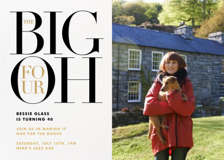 The Number Oh Photo - Birthday Invitation by Paperless Post