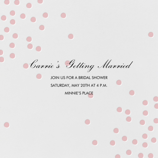 Pink Dots - Bridal Shower Invitation by Linda and Harriett