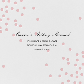 Pink Dots - Bridal Shower Invitation by Linda and Harriett