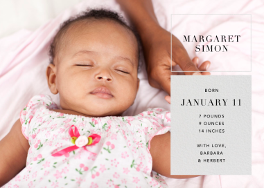 Chronicle - Birth Announcement by Paperless Post