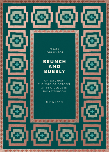 Geometric Patterned Border - Invitation by Jungalow